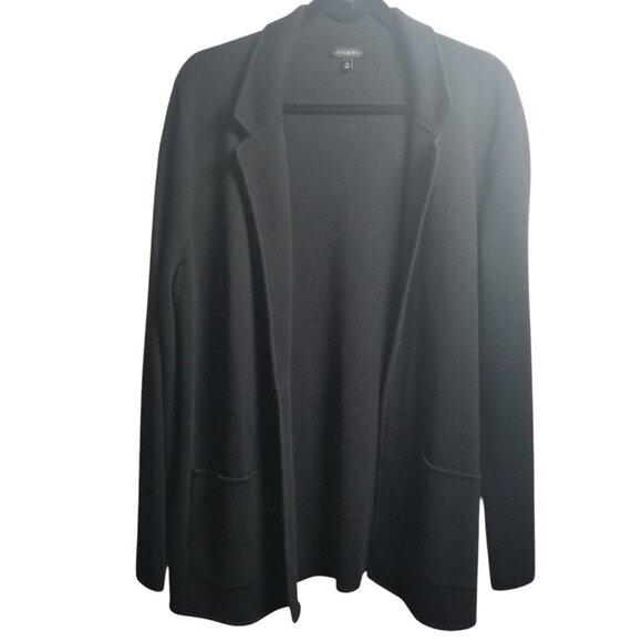 Talbots Womens Black Wool Blend Open Front Blazer Career Office Sz XL - Picture 1 of 5